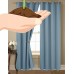 (K68) SLATE BLUE 2-Piece Indoor and Outdoor Thermal Sun Blocking Grommet Window Curtain Set, Two (2) Panels 35" x 63" Each   